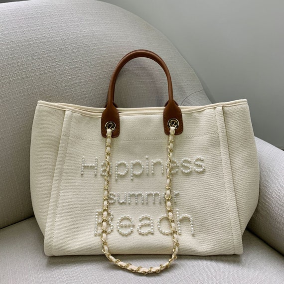 New Women Tote Bag Fashion Canvas Large Handbag Chains Genuine Leather Shoulder Bags Ladies Big Messenger Bag Shopping Bag