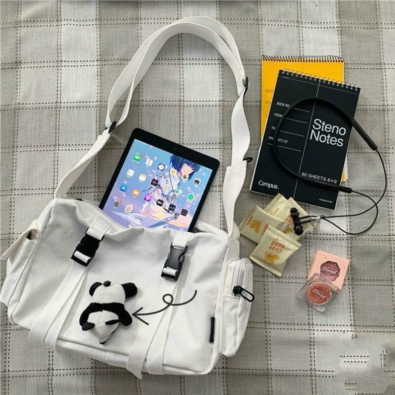 Canvas Work Messenger Bag Ladies Large Capacity Shoulder Bag Etsy