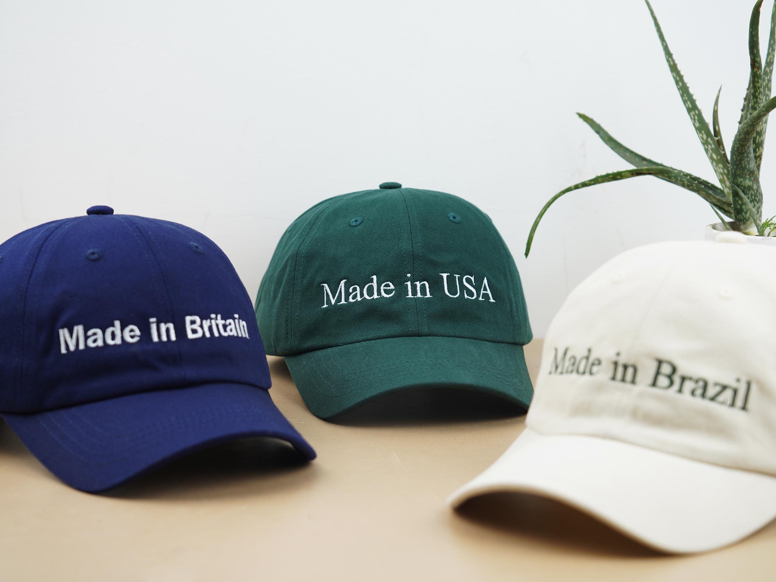 Casquette Vintage Brésil Années 90 – Jaune, Ajustable Velcro, Taille S/M – Marina Badaue