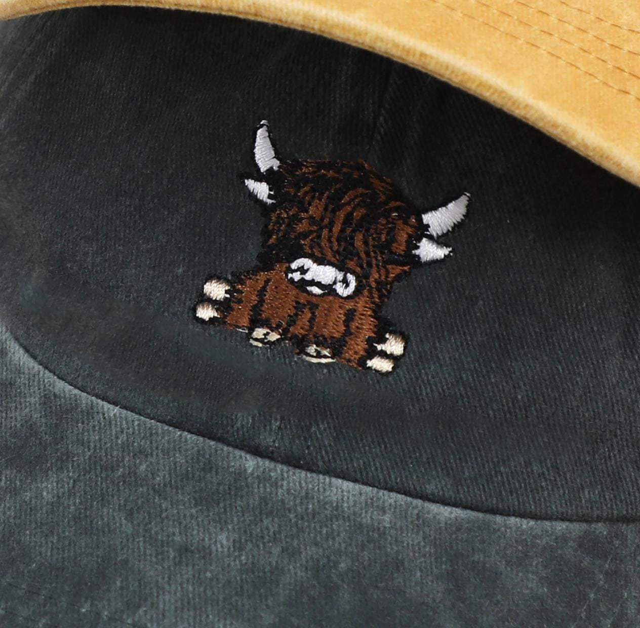 Cute Scottish Highland Cow Embroidered Hat, Highland Coo, Scotland, More Colours, Animal Farm, Embroidery,10 hats + free shipping 24101101