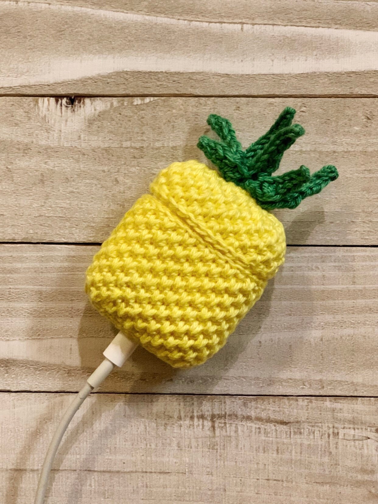 Handmade Pineapple AirPods Case Knitted Crocheted 100 Etsy