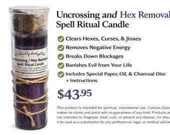 Uncrossing & Hex Removal 7 Day Ritual Spell Candle