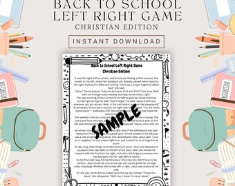 Christian Back to School Game: Left Right Icebreaker (Printable PDF)