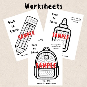 Q-Tip Painting Preschool Worksheets – Fine Motor Skills Activity, Patience Builder, Printable Art for Toddlers & Pre-K Learning Fun