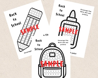 Q-Tip Painting Preschool Worksheets: Fine Motor Skills Printable (PDF 8.5x11)