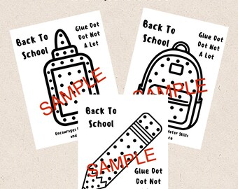 Glue Dot Fine Motor Skills Worksheets: Preschool Printable Activity (PDF Download)