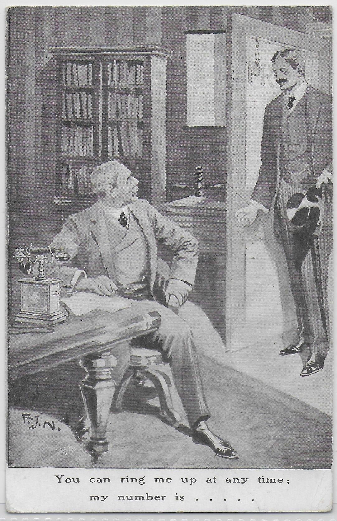 Image of 1908 - Telephone Invitation Postcard