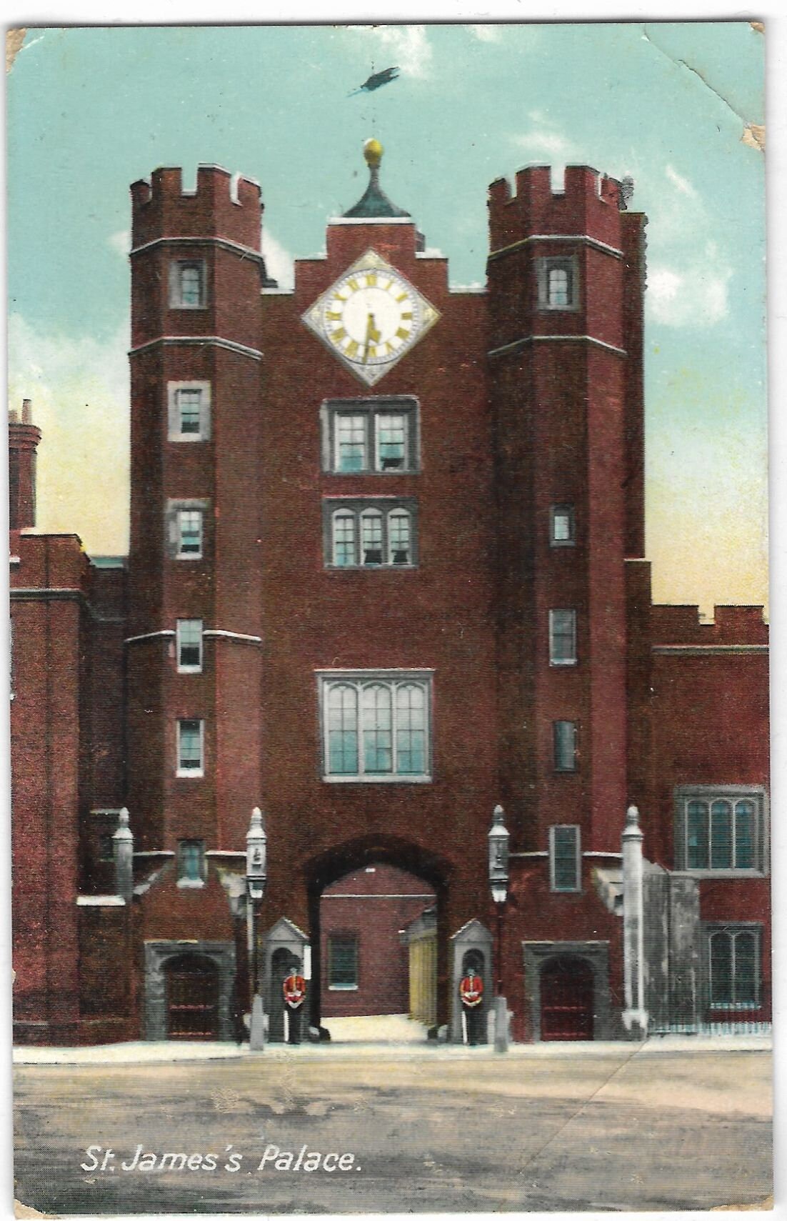 Image of 1910 - St Jame's Palace, London Insight To Christmas Preparations in Vintage Postcard