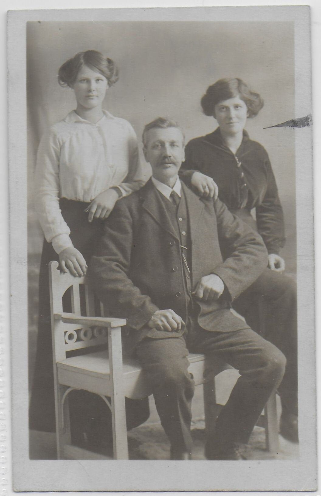 Image of 1912 American Family Portrait - Vintage Real Photo Postcard