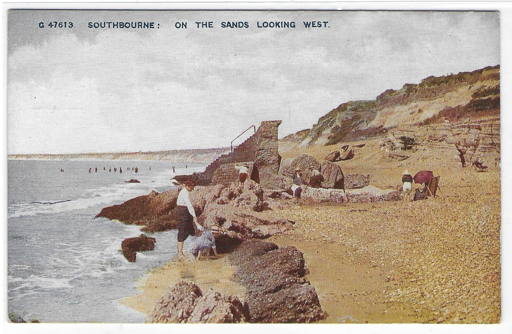 SOUTHBOURNE SANDS West SUSSEX Unused Vintage Postcard Etsy