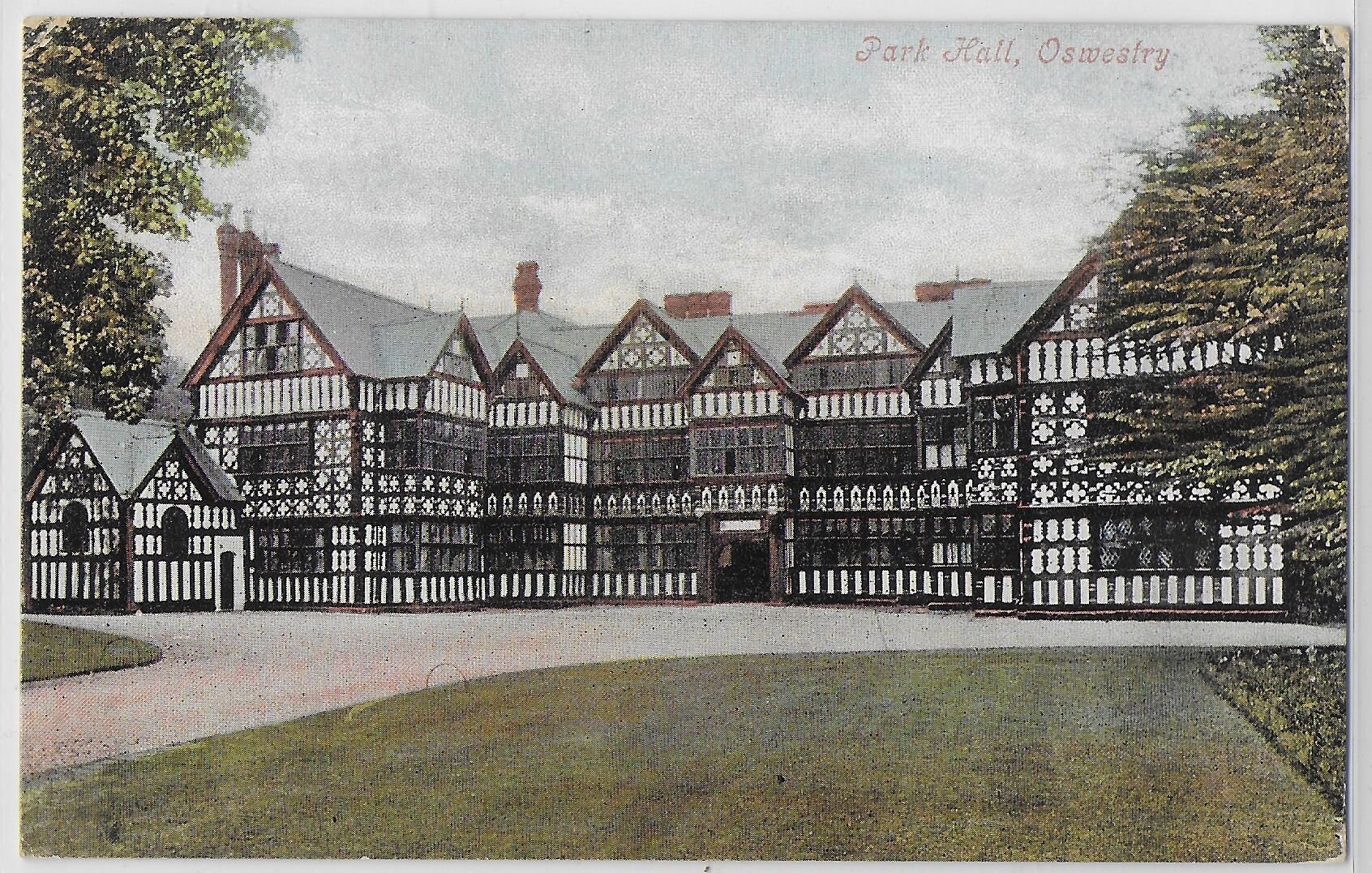 Image of 1905 - Park Hall, Oswestry, Shropshire Vintage Postcard