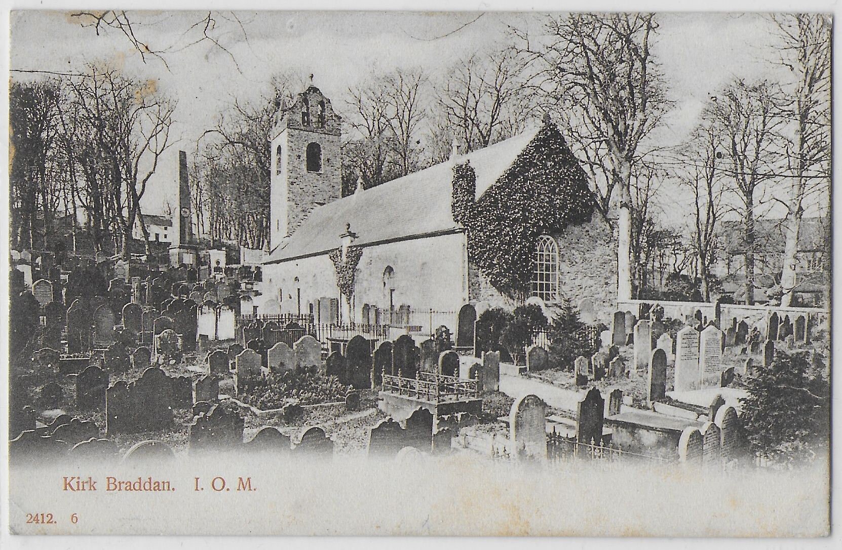 Image of 1903 - Kirk Braddan, Isle Of Man Vintage Postcard