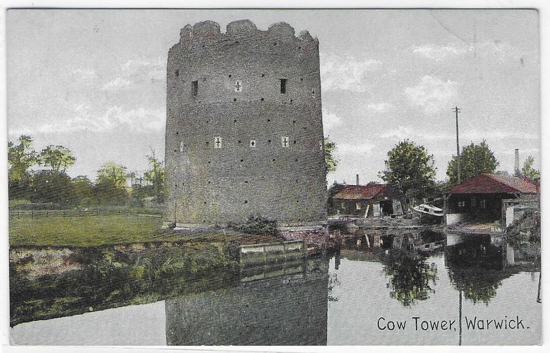 Image of 1910 - Cow Tower, Warwick, Warwickshire Vintage Postcard Written & Posted On 14 Nov 10