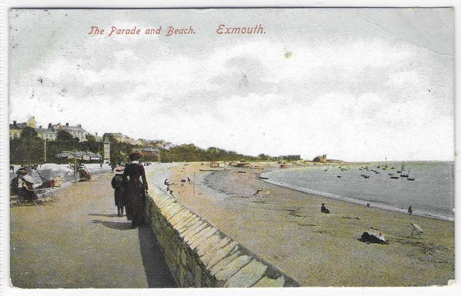 EXMOUTH PARADE and BEACH Devon Used Vintage Postcard Etsy