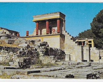 KNOSSOS PALACE, Crete, GREECE - Unused Greek Vintage Postcard