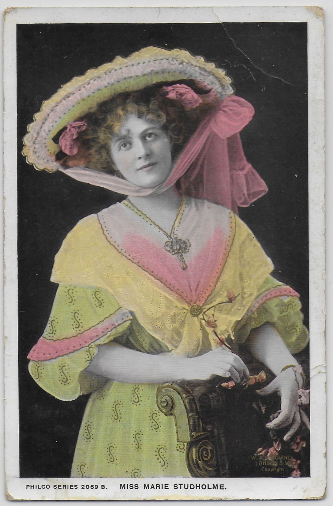 Image of 1908 - Actress Miss Marie Studholme Photo Portrait Vintage Postcard