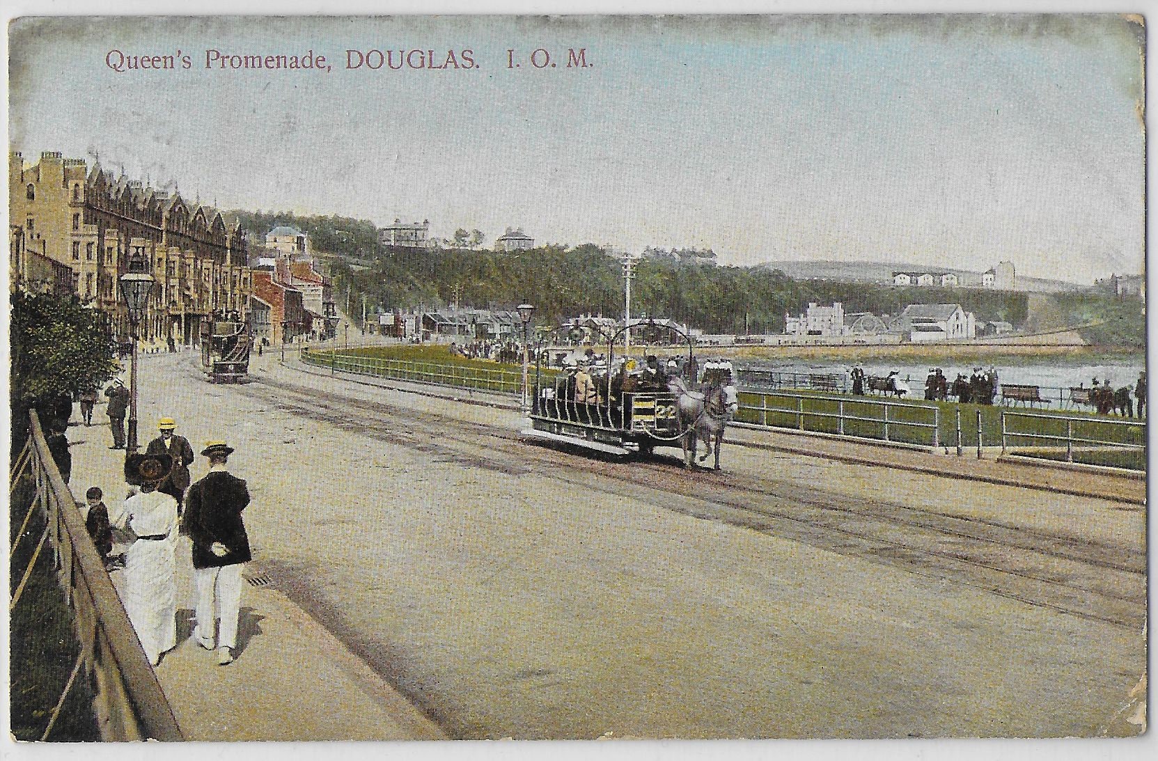 Image of 1906 - Queen's Promenade, Douglas, Isle Of Man Vintage Postcard