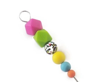 Cookie Scribe Tool Pink Green Yellow Blue Orange Silicone Beads Full 6"