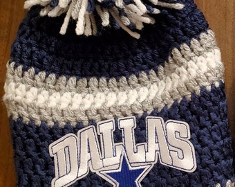 dallas cowboys crochet hat
