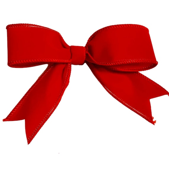 Cartoon red bow. Ribbon knot decoration, gift bows and present tie