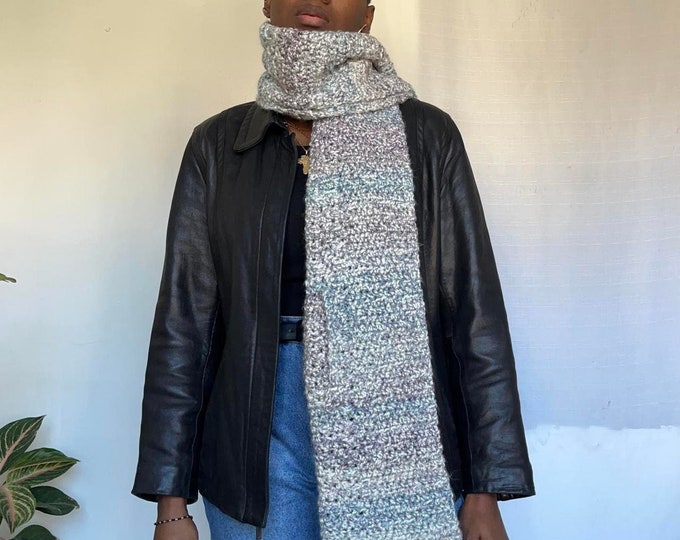 Handmade Chunky neck Warmer knit scarf In multi-colors