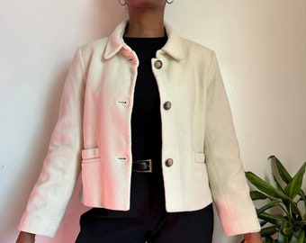 Vintage Classic button up White blazer jacket