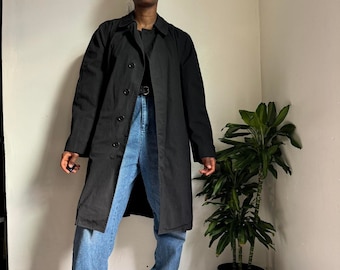 Vintage oversized black trench coat