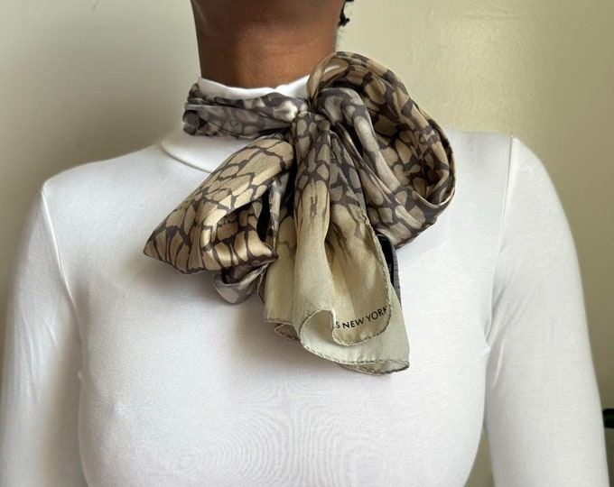 Vintage 100% Silk Scarf