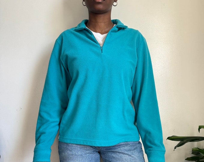 Vintage long sleeve quarter zip pullover sweater