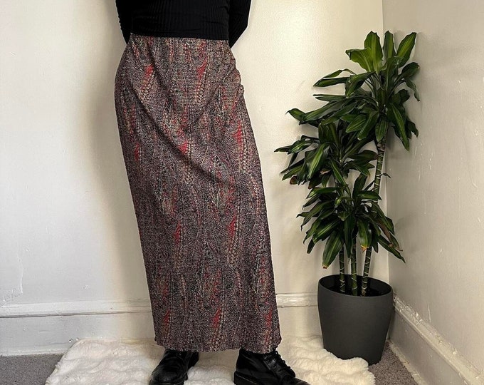 Vintage multicolored floral maxi skirt