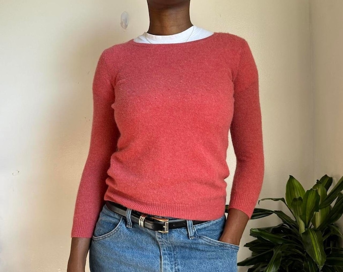 Cashmere Long sleeves pullover soft knit sweater