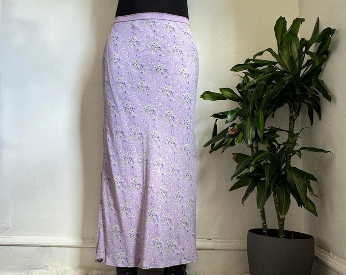 Floral straight midi skirt