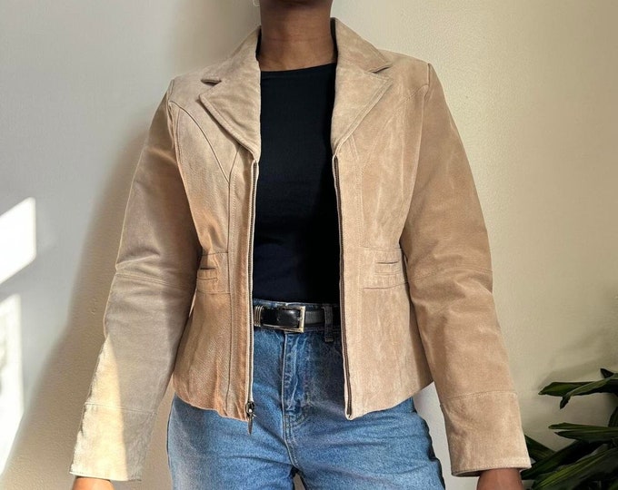 Vintage cowgirl genuine leather Suede jacket