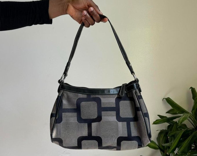 Y2K coquette black and gray shoulder bag