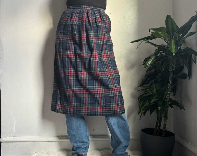 Vintage Pendleton tartan pleated skirt
