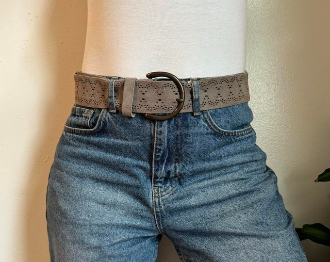 Vintage western lightweight gray belt