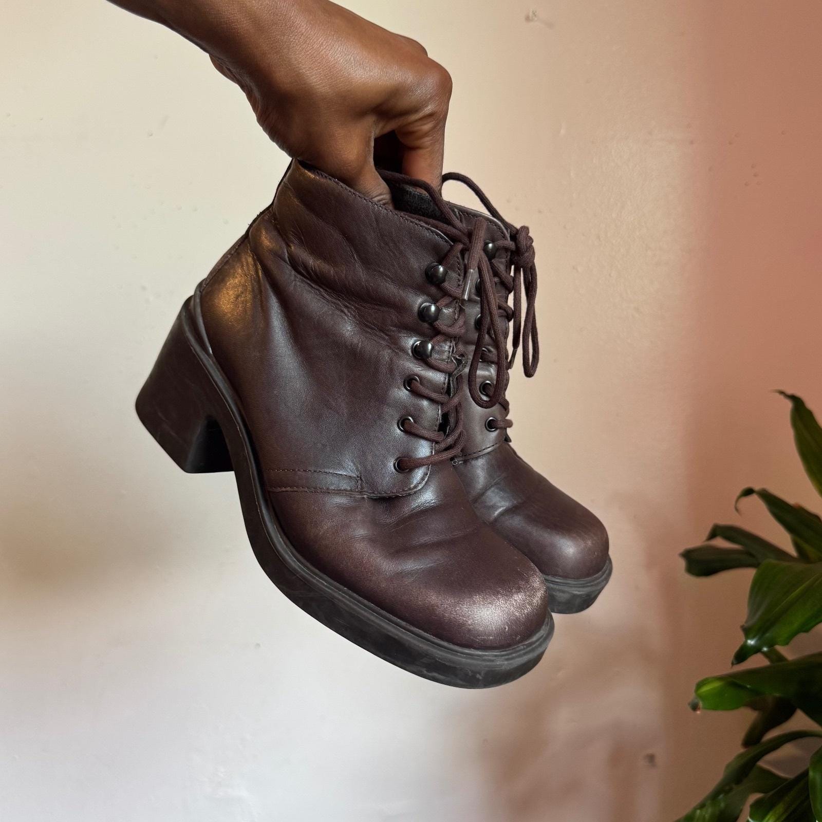 本革 ヴィンテージブーツ Vintage 90s combat leather boots - Etsy 日本
