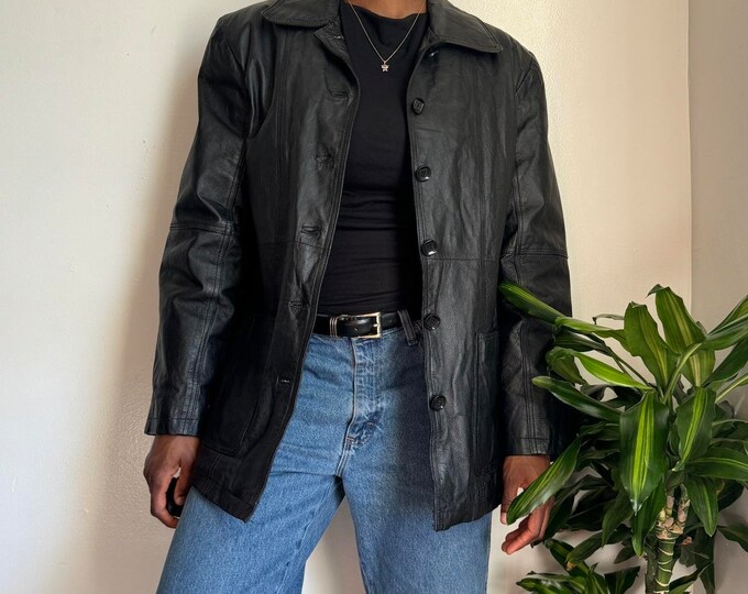 Vintage Leather jacket in black