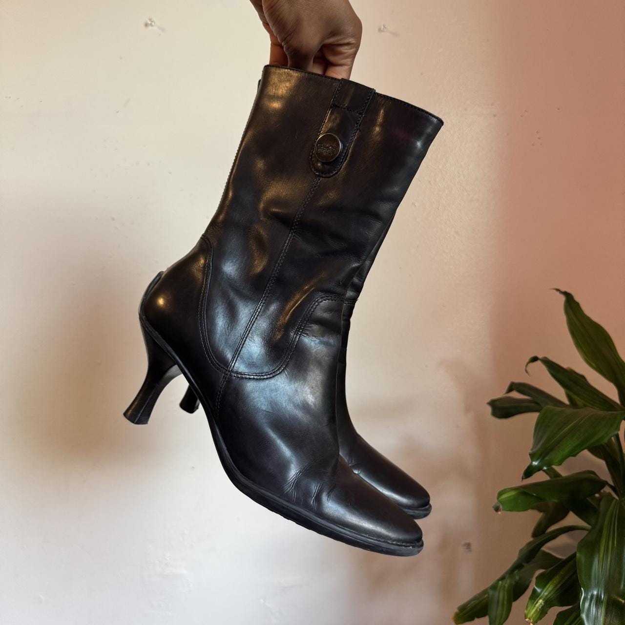 Y2k Heeled Boots - Etsy