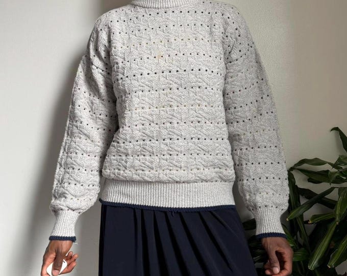 Vintage oversized cozy pullover knit sweater size M