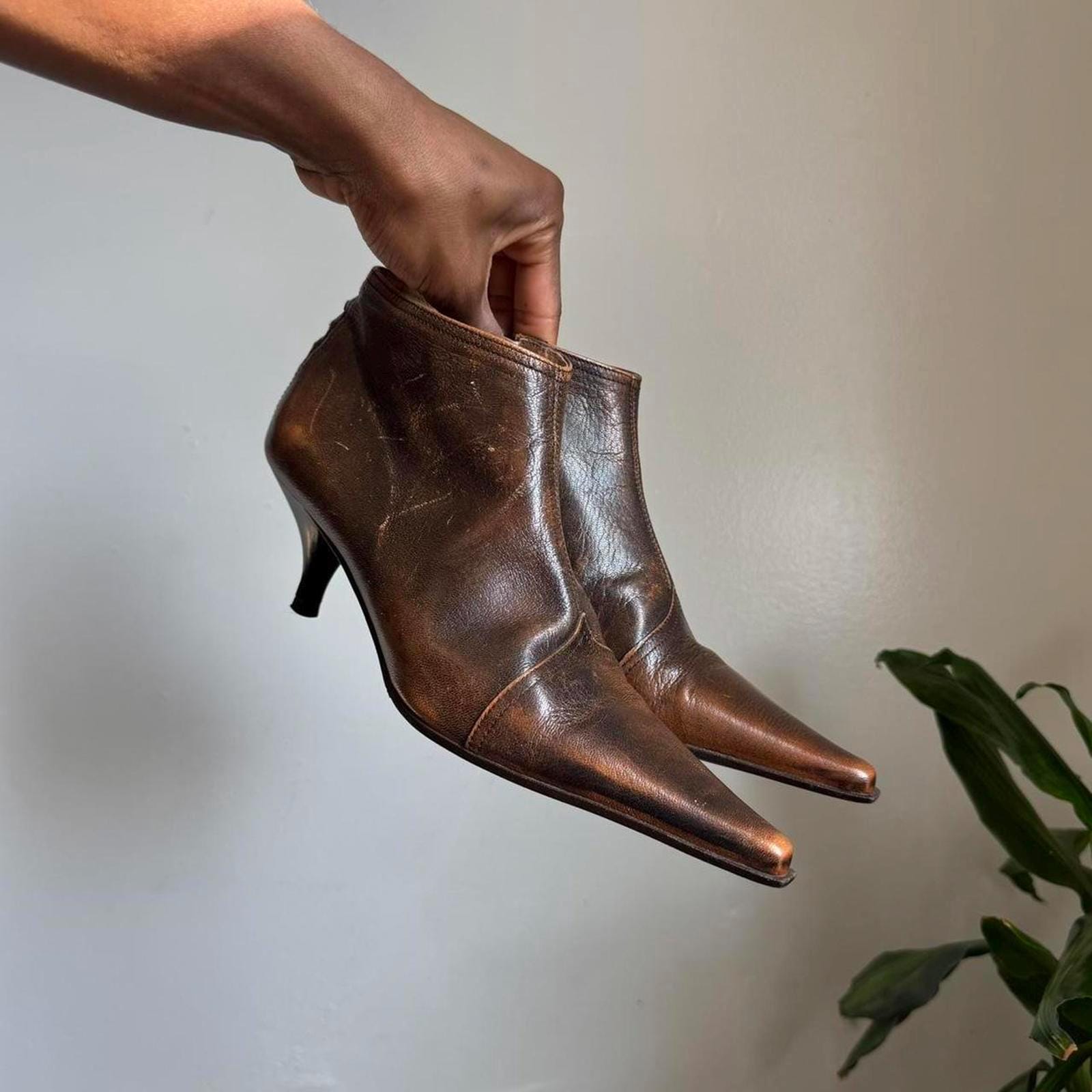 Vintage Italian Leather Boots - Etsy display picture 1