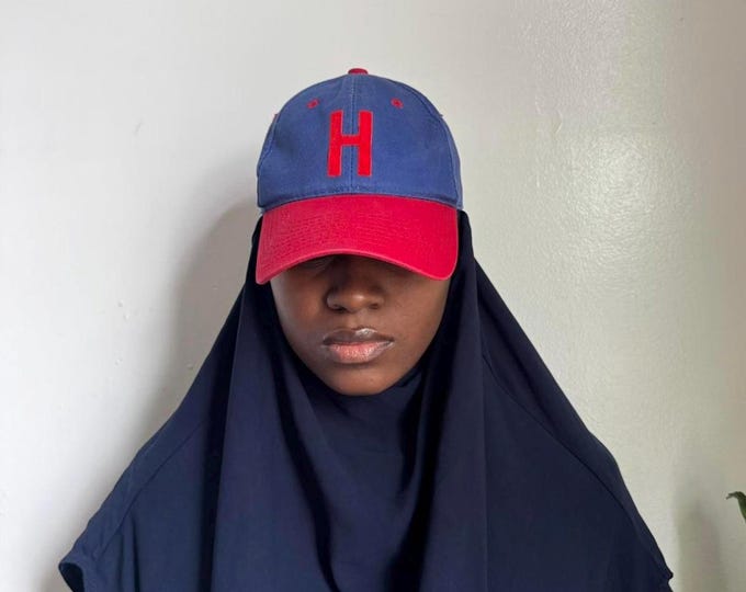 Vintage Blue and red adjustable baseball cap one size