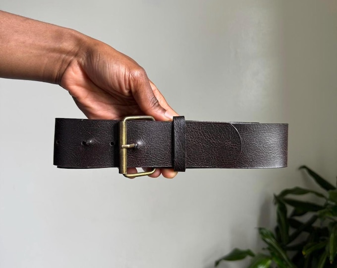 Vintage Brown boho grunge cut out belt