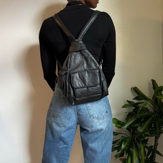 Vintage Classic Black mini backpack