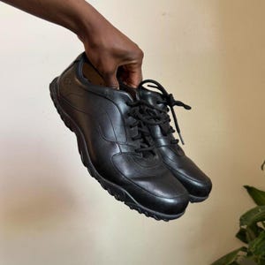 Y2k Leather Shoes - Etsy