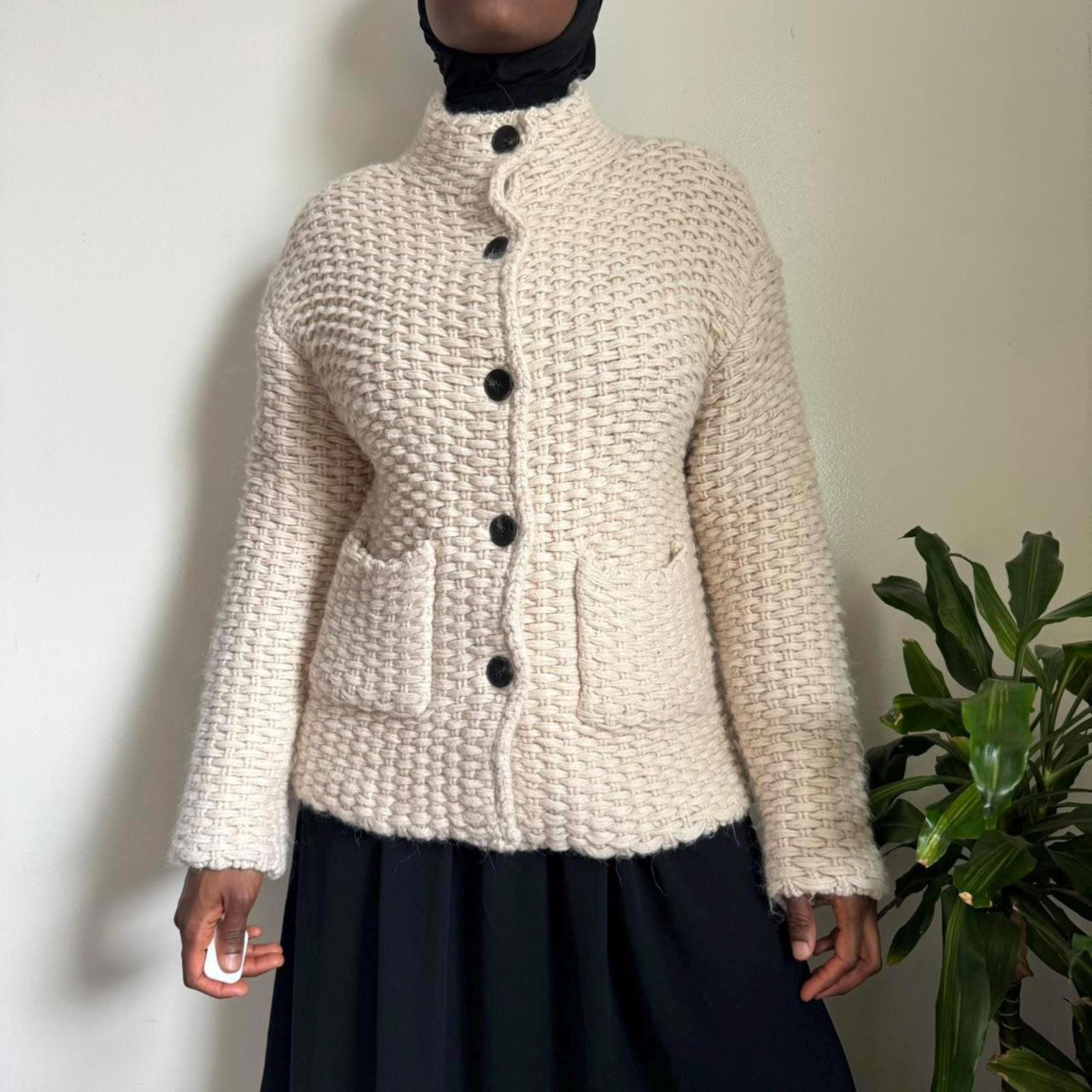 Cardigan Homme Zara En Lin Mélangé Beige - Taille S, Occasion Très Bon état, Style Décontracté