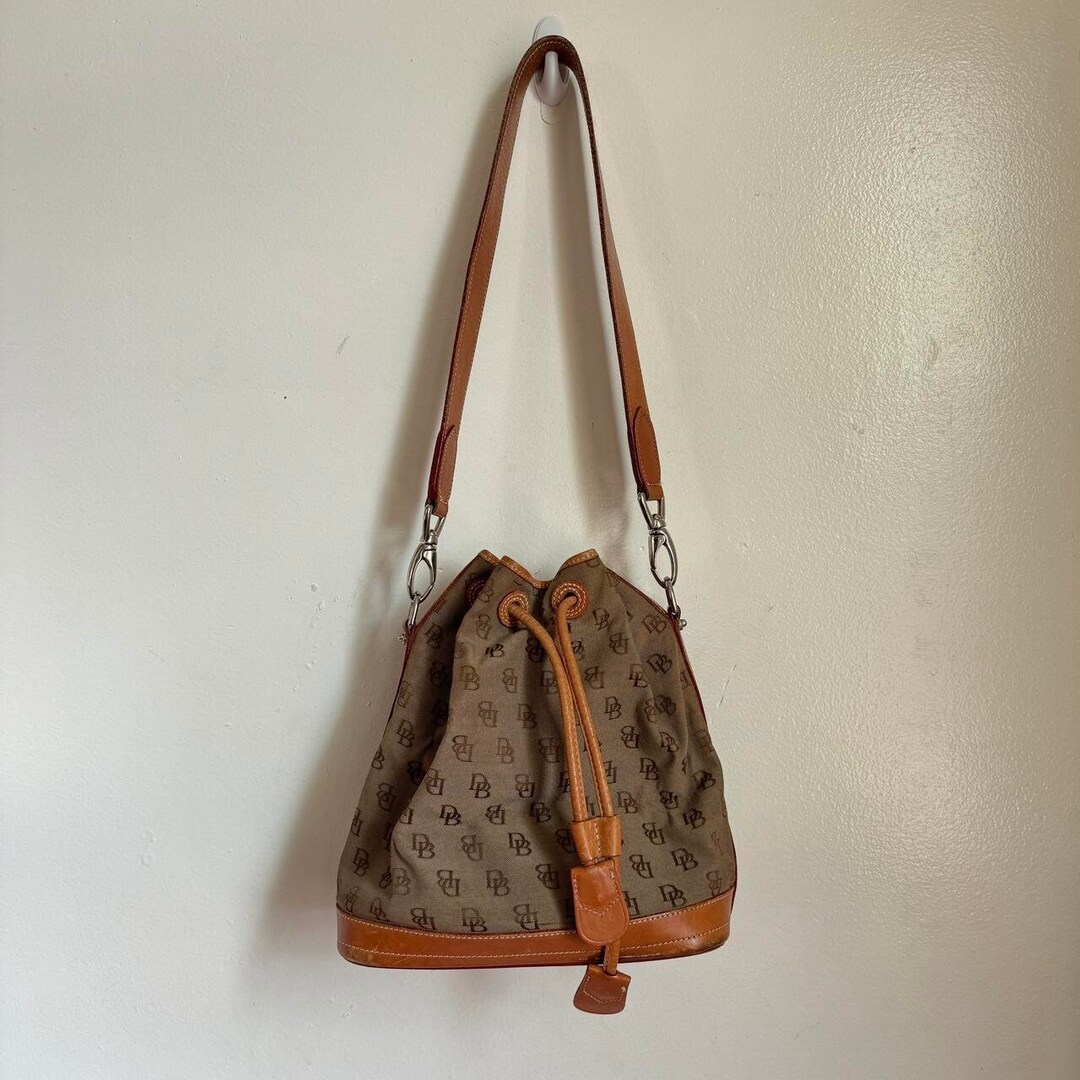 Vintage Dooney Bourke Cross Body shoulder Tote Bag Etsy
