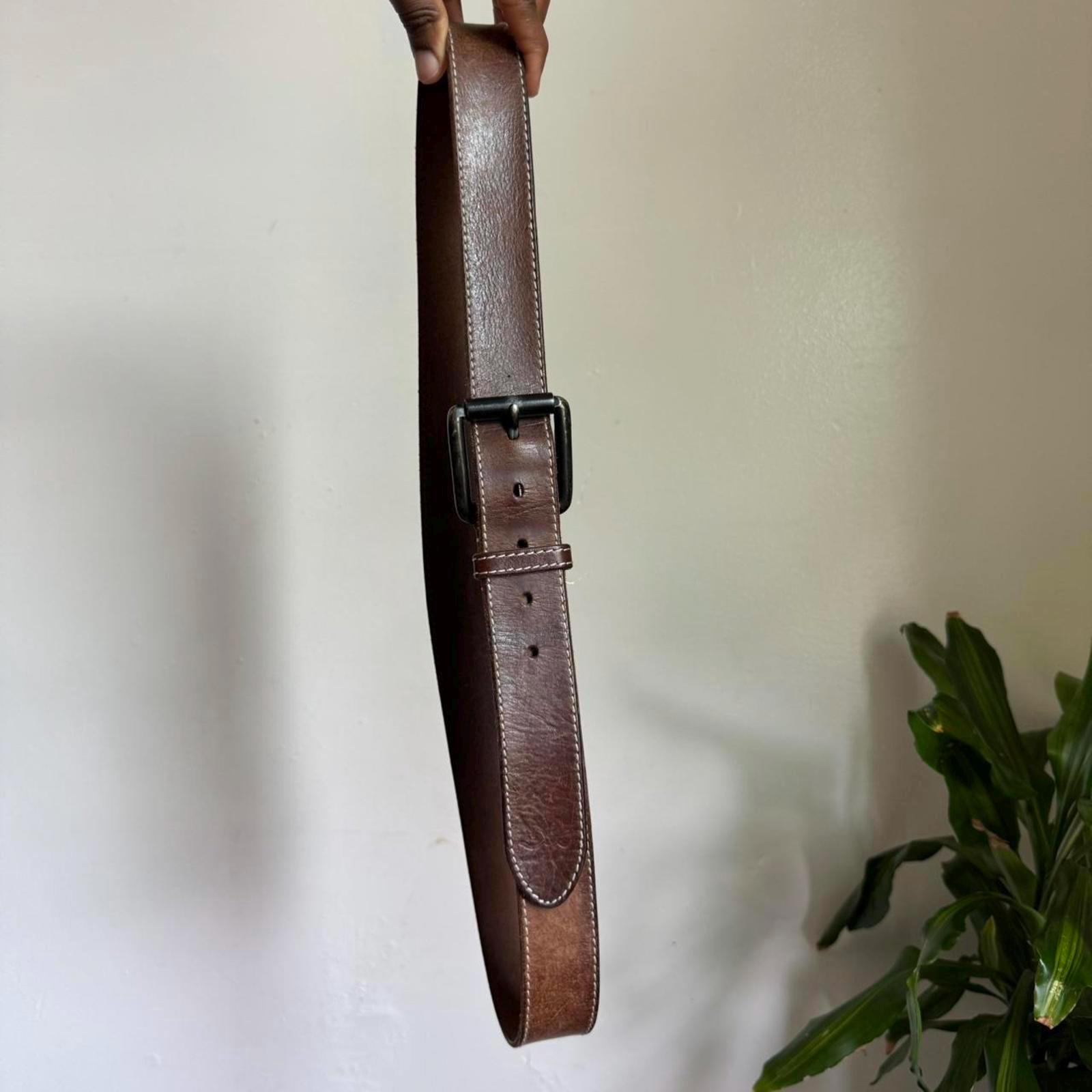 Vintage unisex distressed boho grunge Brown genuine leather 