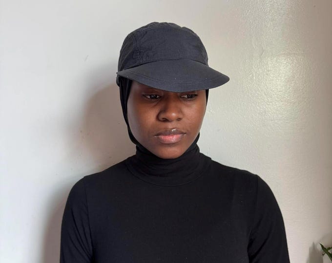 Vintage reversible black gorpcore streetwear casual cap one size