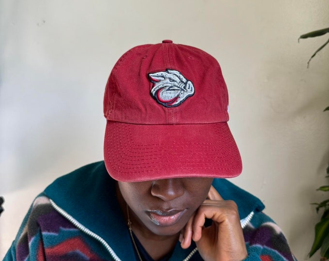 Vintage faded Lehigh iron big sport red hat